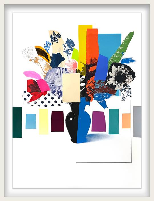 Paper Bouquet (Orange + Blue Hydrangea), 2022