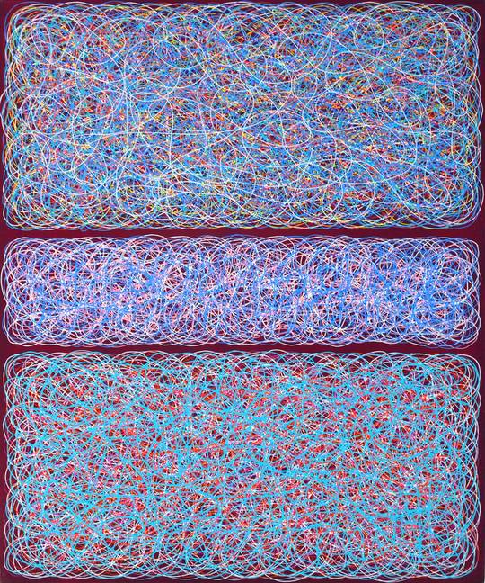 Scribble Field (Deep Magenta), 2024