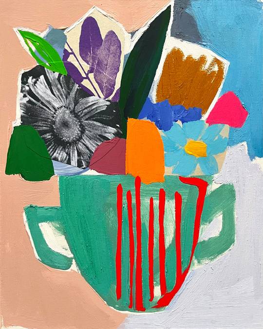 Small Bouquet (Red Stripes), 2024