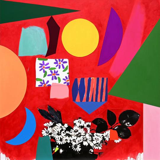 Deconstructed Bouquet (red studio), 2025
