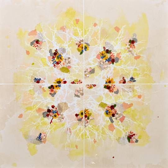 PINK SUNFLOWER CLOCK, 2022