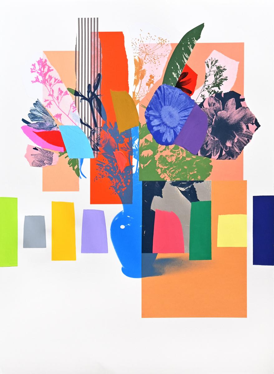 Paper Bouquet (Coral + Green Hydrangea), 2023, image 2