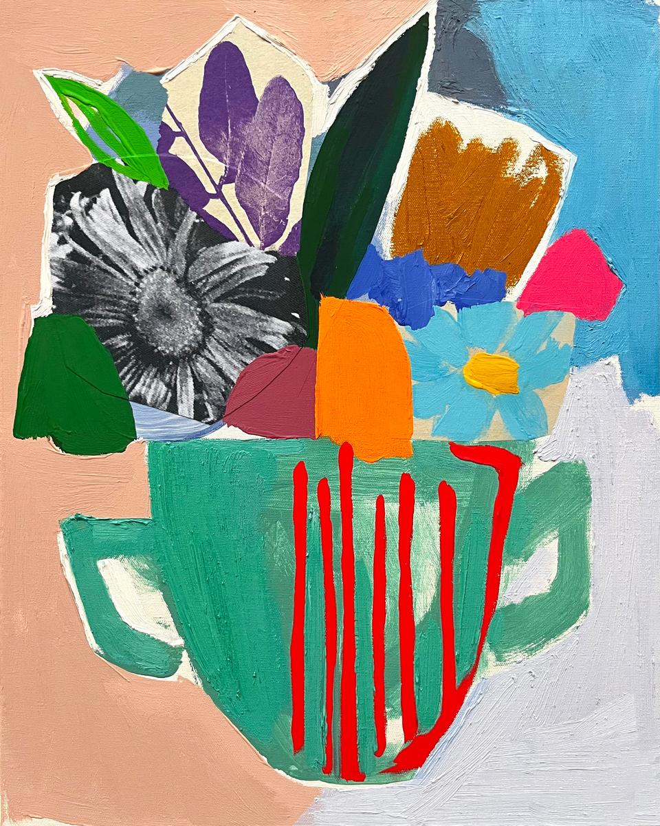 Small Bouquet (Red Stripes), 2024