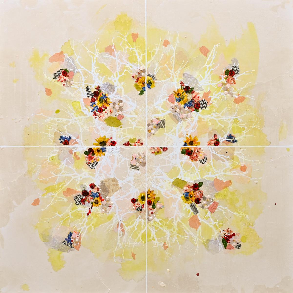 PINK SUNFLOWER CLOCK, 2022